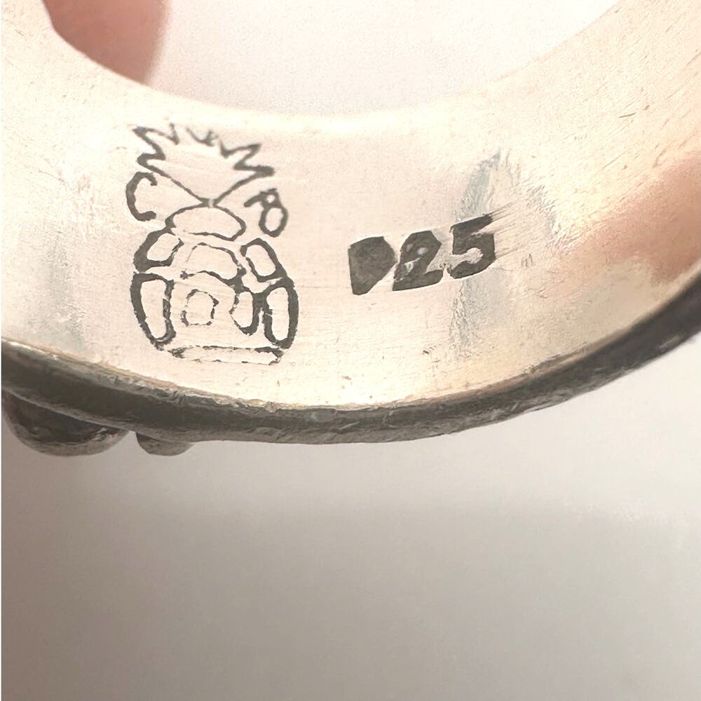 CHINA BAROQUE Ring 925 Sterling Silver Keno Green Number Game CB Pinkie Jewelry - Picture 11 of 12